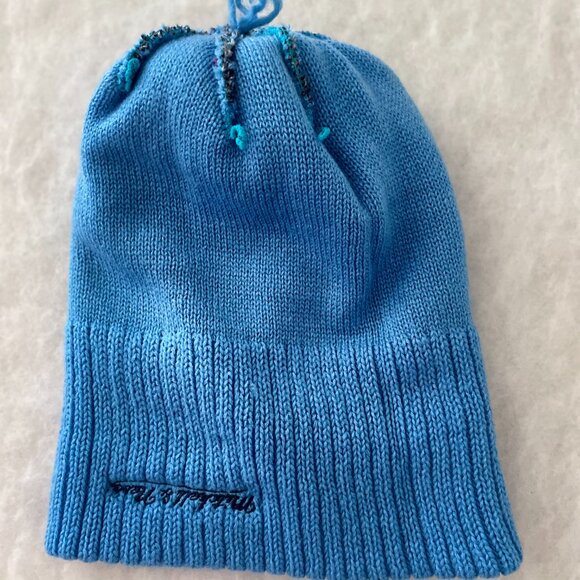 Mitchell & Ness NBA Houston Rockets Blue & Gray Cuffed Pom Pom Beanie One Size - Picture 5 of 8